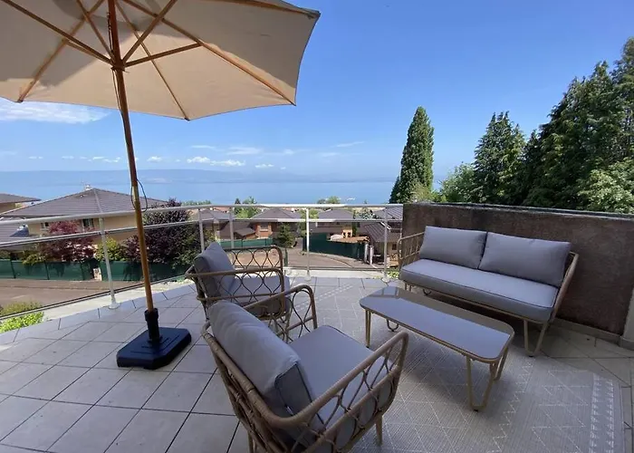 Magnifique Appart Renove Evian Duplex Vue Lac 8 Pers